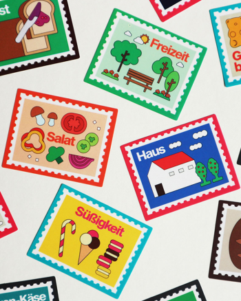 Full sheet Stamp sticker - 6type (우표스티커 6종 택1)