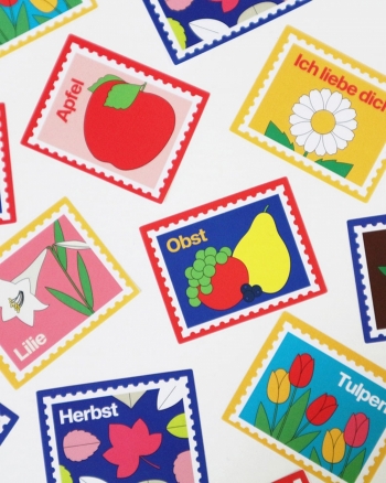 Full sheet Stamp sticker - 3type (우표스티커 3종 택1)