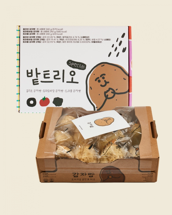 [단독] 밭트리오 + 감자&치즈 감자빵 세트 (총 16개입)