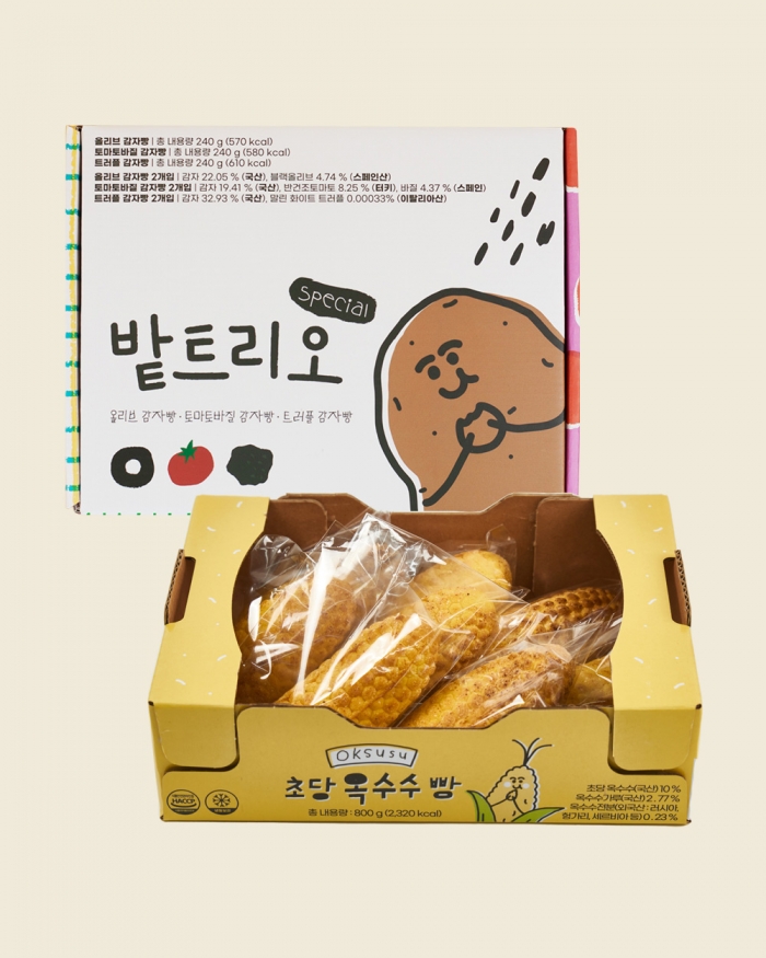 [단독] 밭트리오 + 초당 옥수수빵 세트 (총 14개입)
