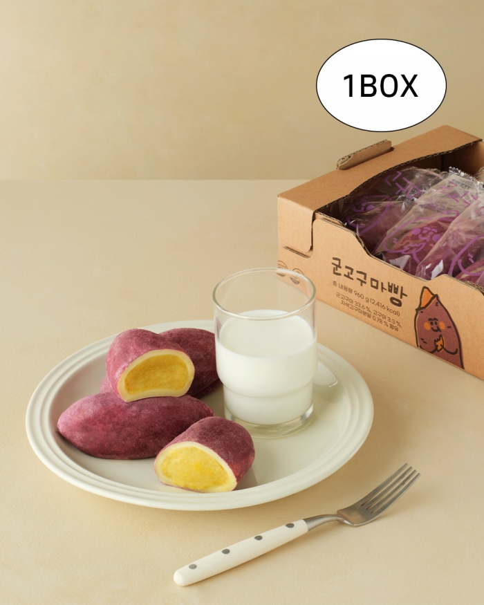 [단독][한정수량] 군고구마빵 1박스 (8개입)